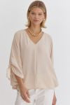 V-Neck 3/4 Sleeve Top