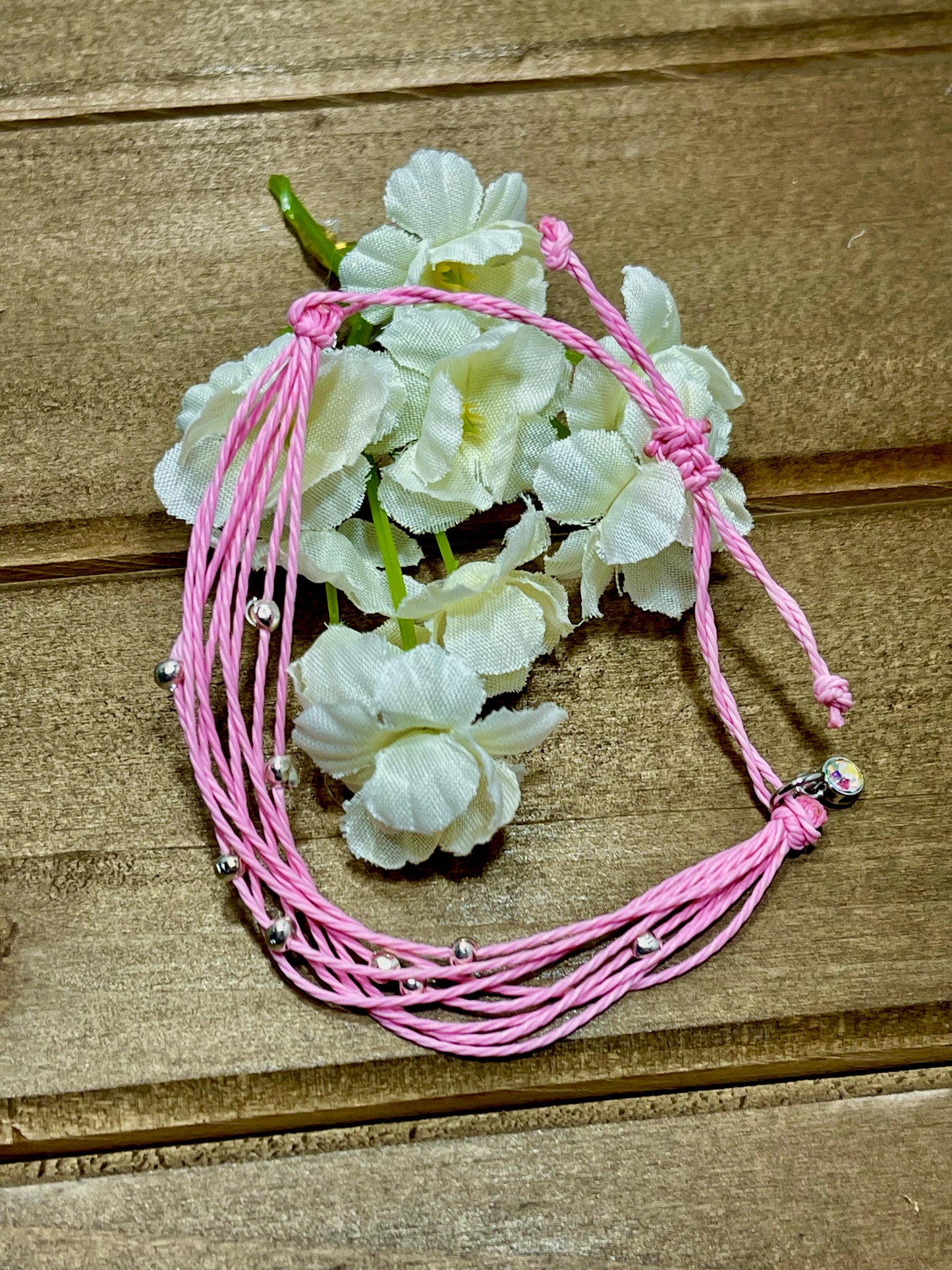 Pink String Surfer Bracelet