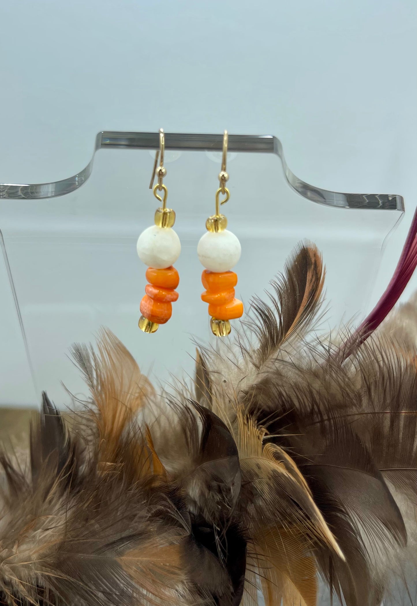 Crystal Chip Dangle Earrings