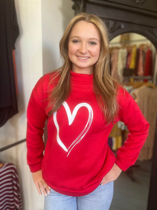 Long Sleeve Crewneck Valentines Sweatshirt