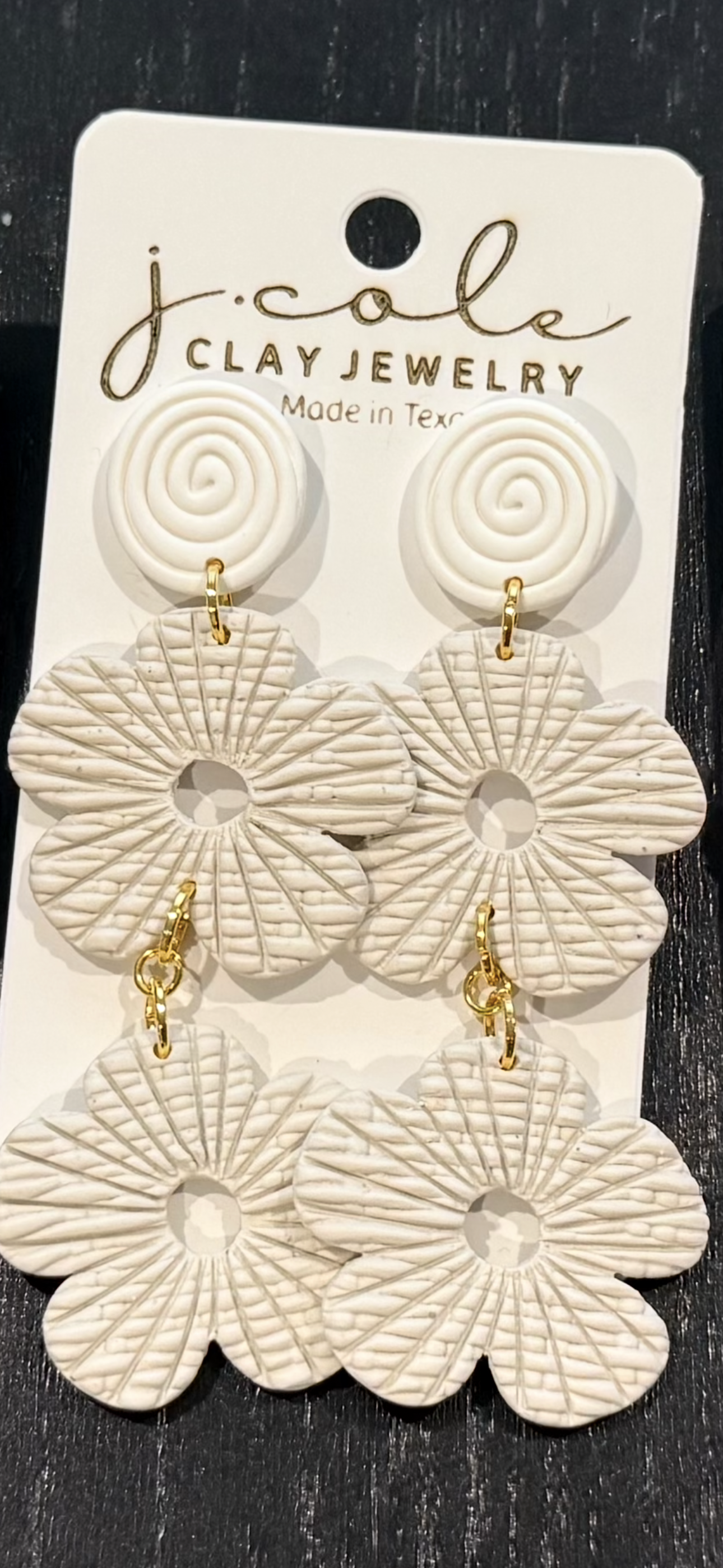 Double Flower Stud Earrings