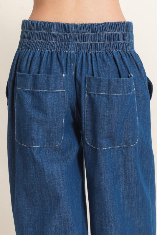 Wide Leg Denim Pants