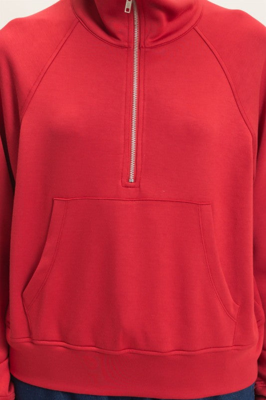 Half Zip Collar Pulllover
