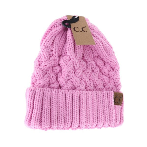 Lattice Knit Cuff CC Beanie