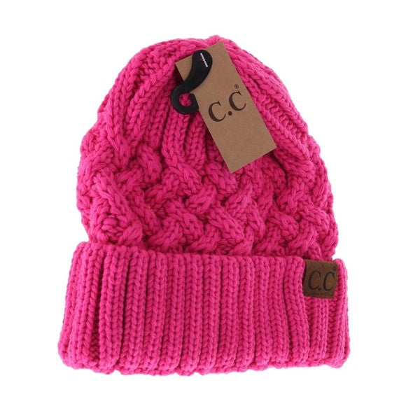 Lattice Knit Cuff CC Beanie