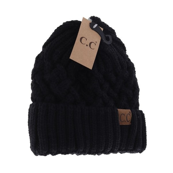 Lattice Knit Cuff CC Beanie