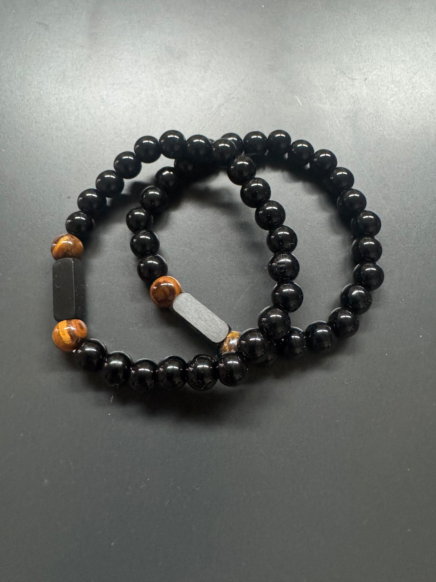 Black Beaded Bracelet