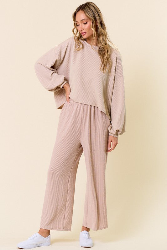 Take me back ribbed set