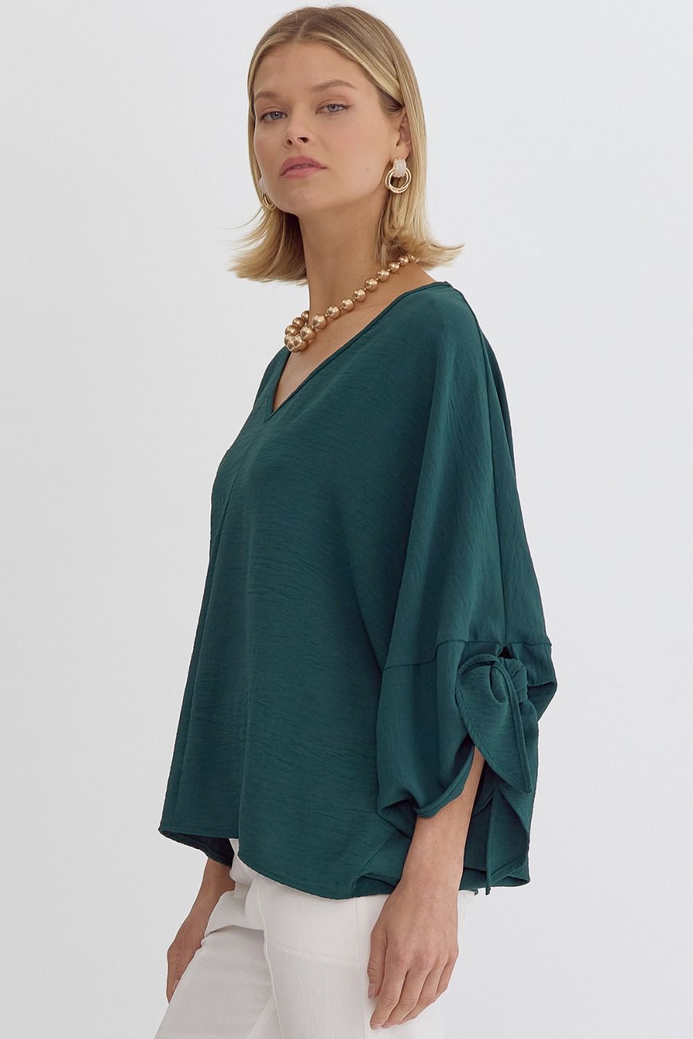 V-Neck 3/4 Sleeve Top