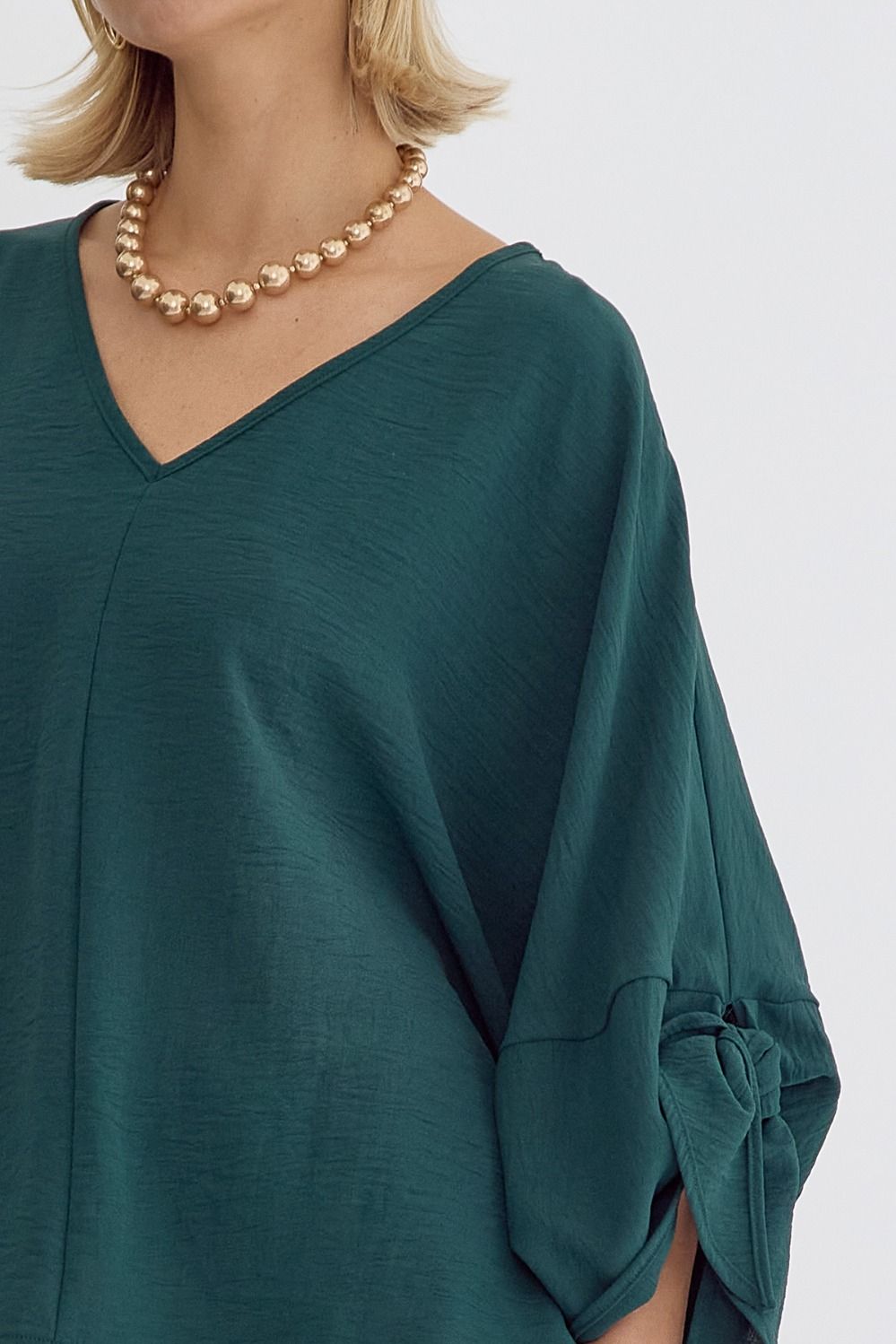 V-Neck 3/4 Sleeve Top