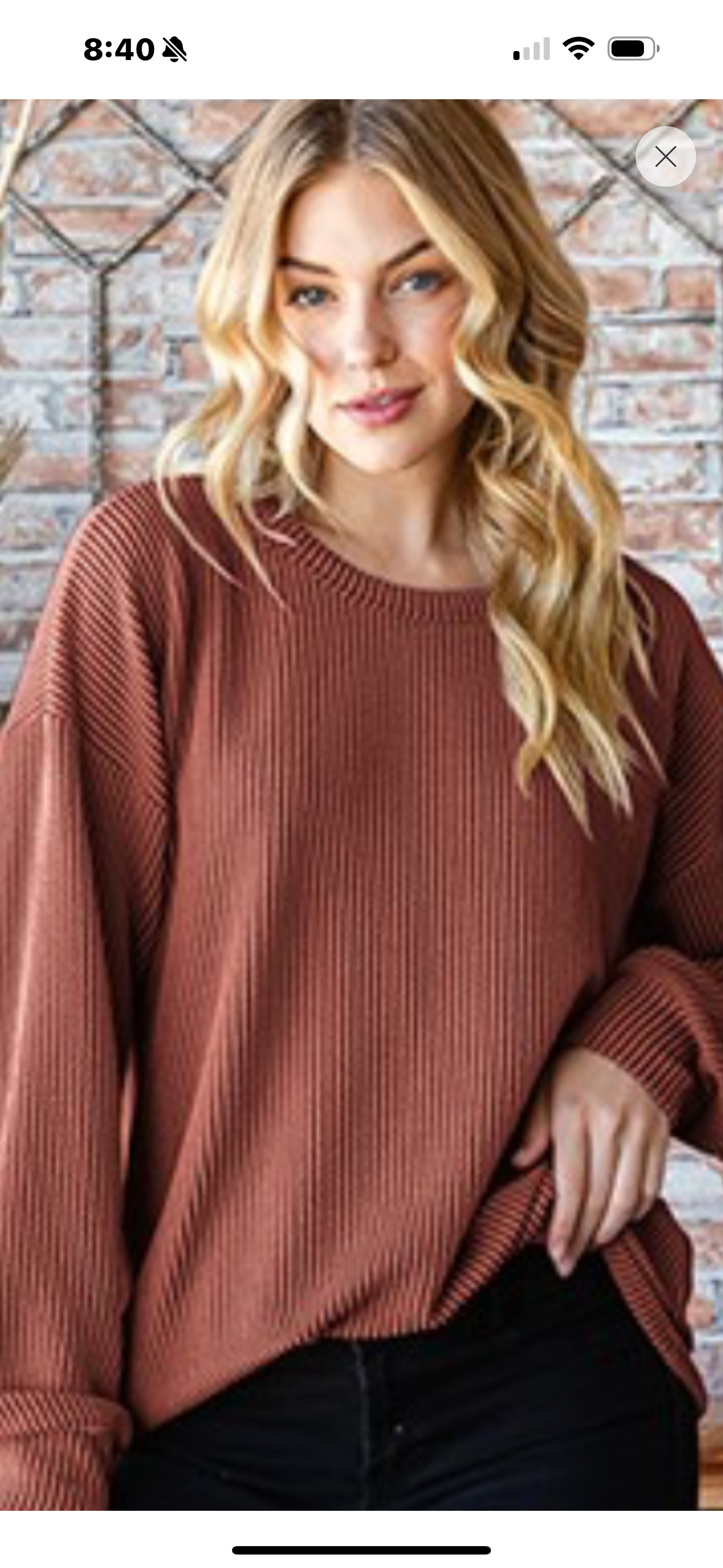 Long Sleeve Solid Urban Ribbed Round Neck Top