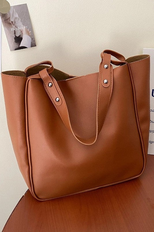 Vegan Leather Shoulder Pouch Bag
