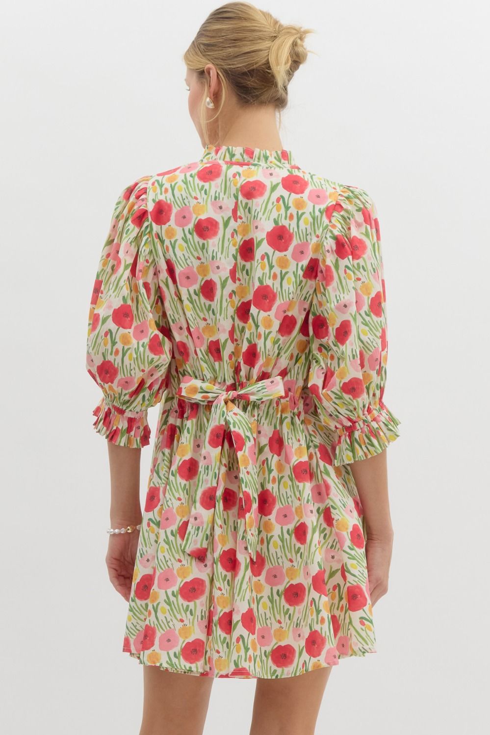 Floral Print Mini Swing Dress