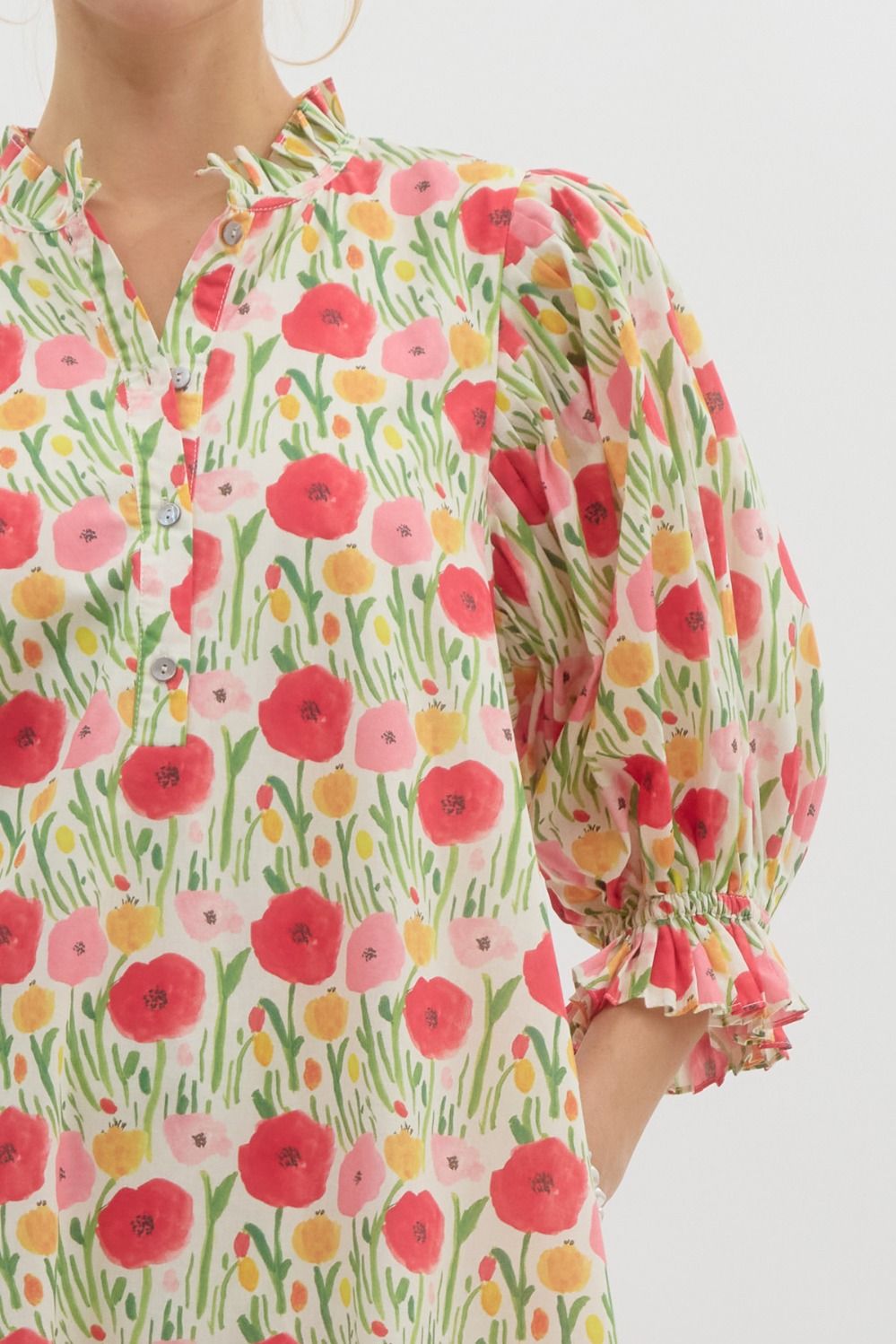 Floral Print Mini Swing Dress