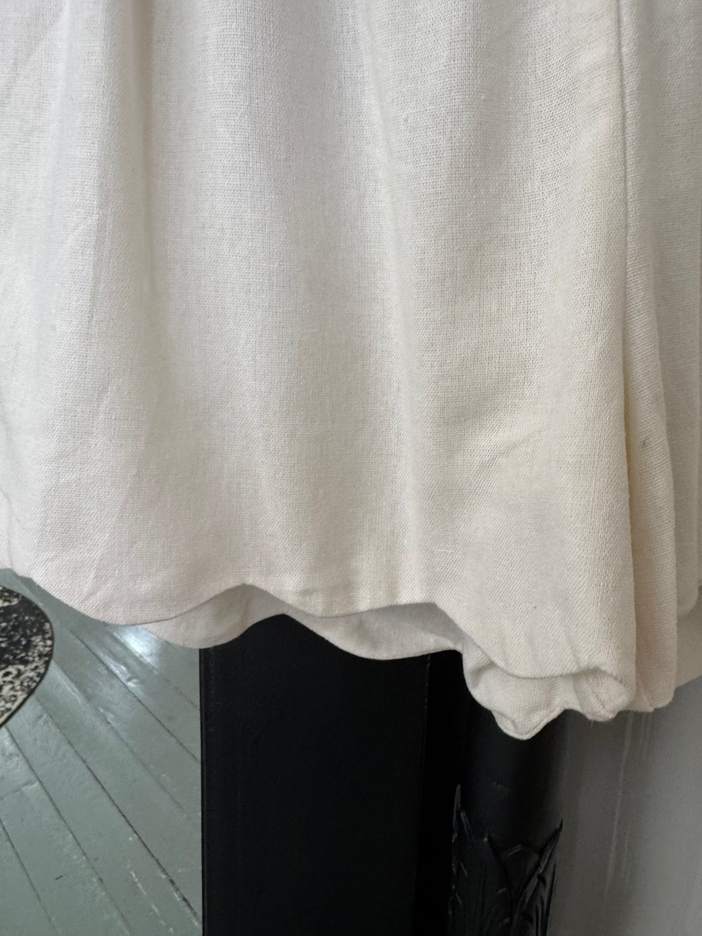 High Waist Scallop Trim Shorts