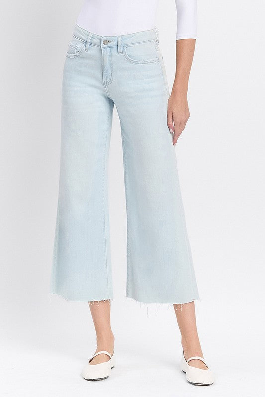 High Rise Wide Leg Crop Jeans