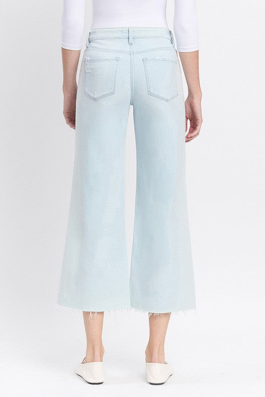 High Rise Wide Leg Crop Jeans