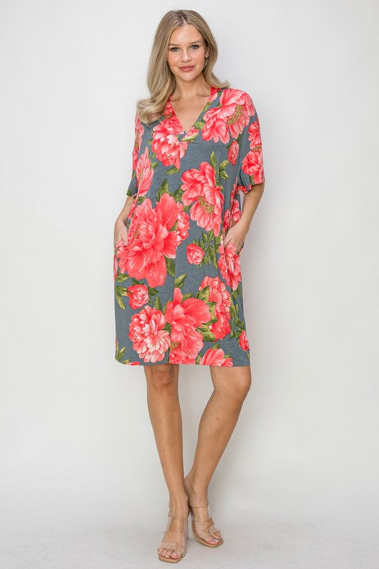 Floral Pullover Dress