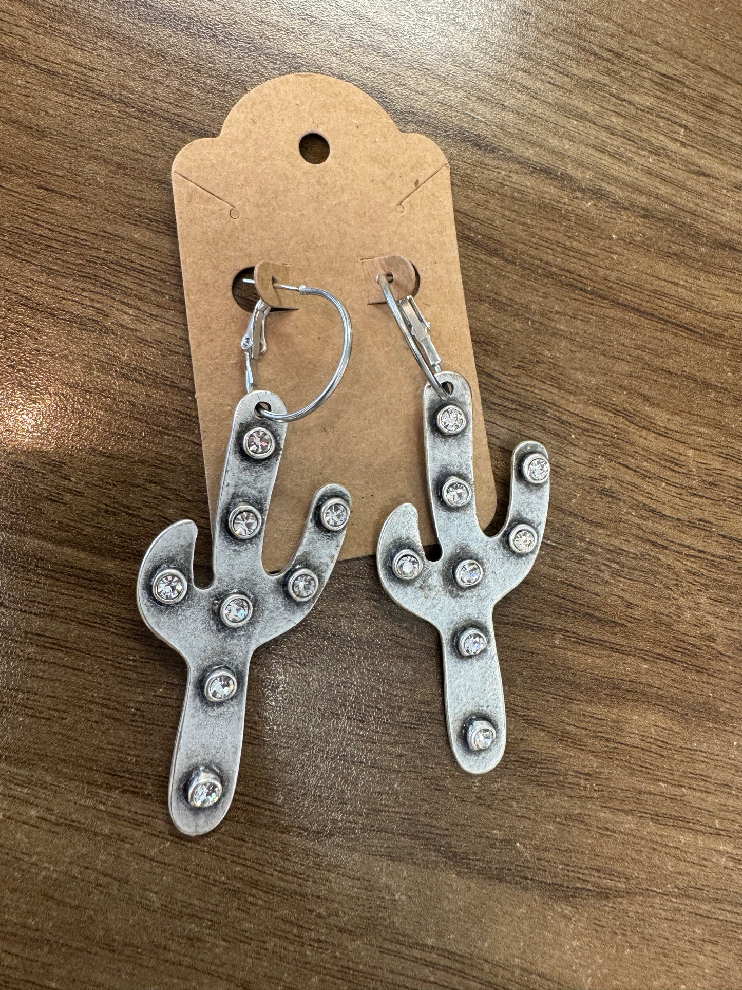 Sterling Silver Cactus Earrings