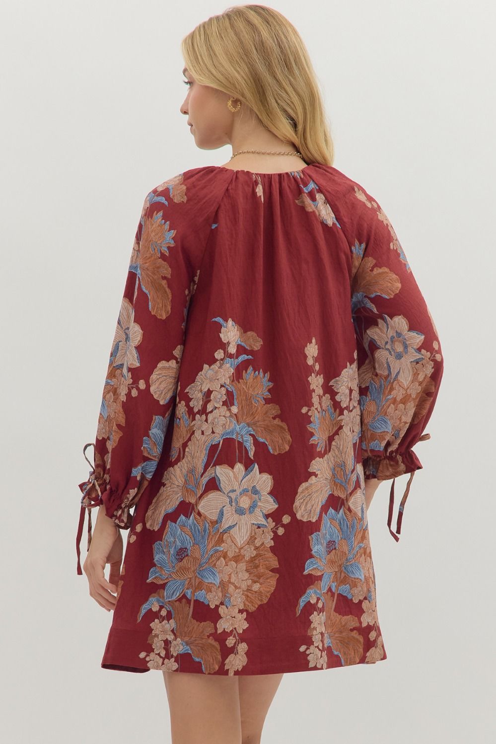 Floral Print Long Sleeve Dress