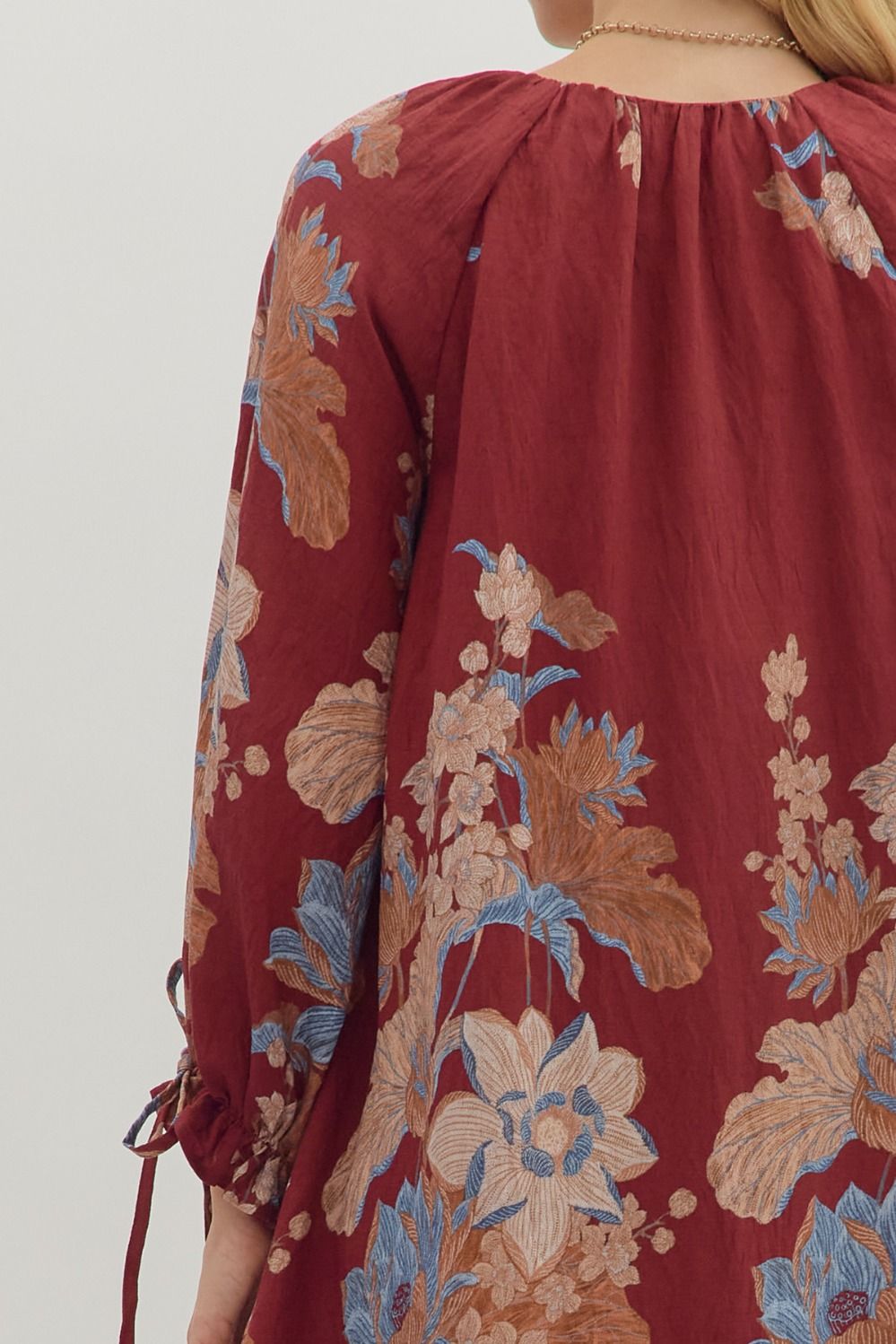 Floral Print Long Sleeve Dress