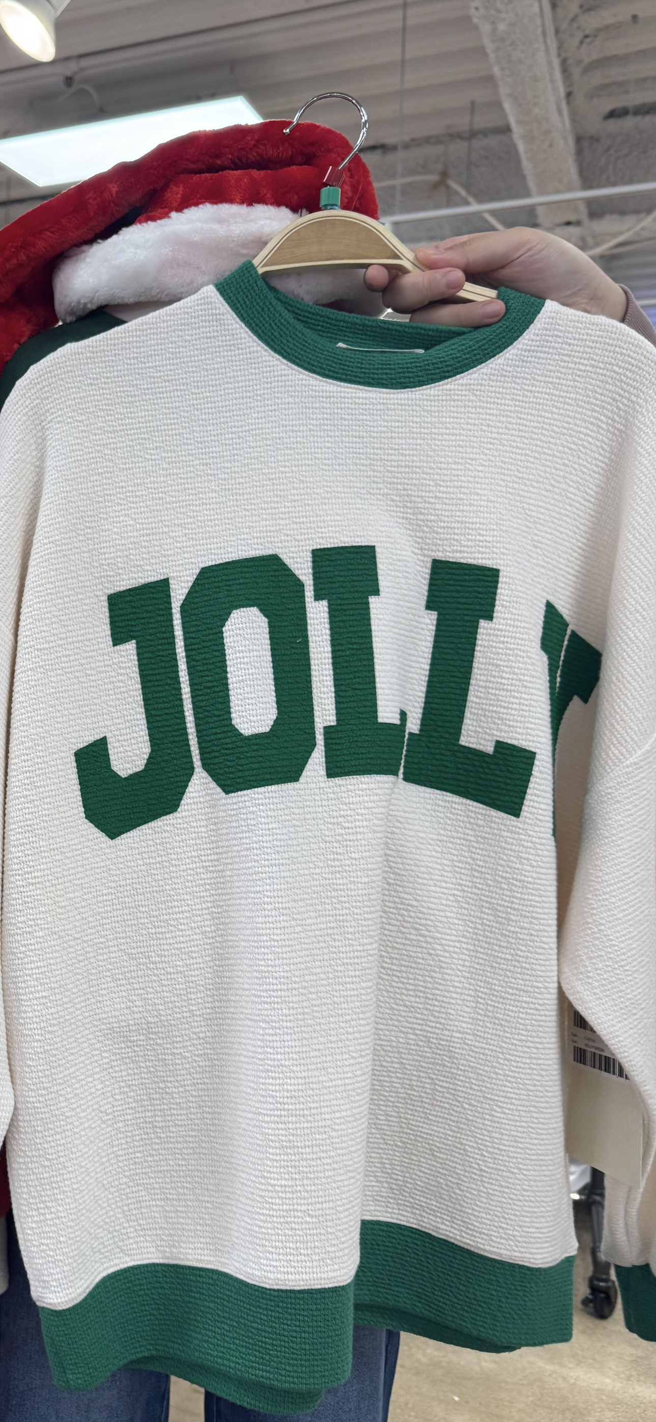 Cloudy Knit “Jolly” Ringer Sweatshirt