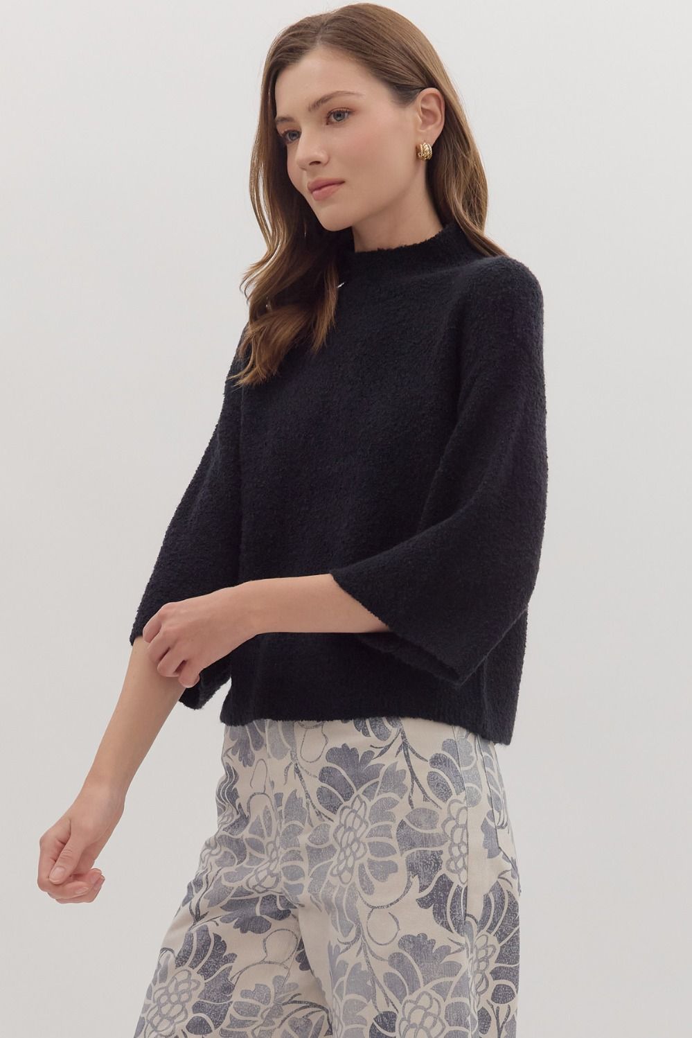 Mock Knit Sweater