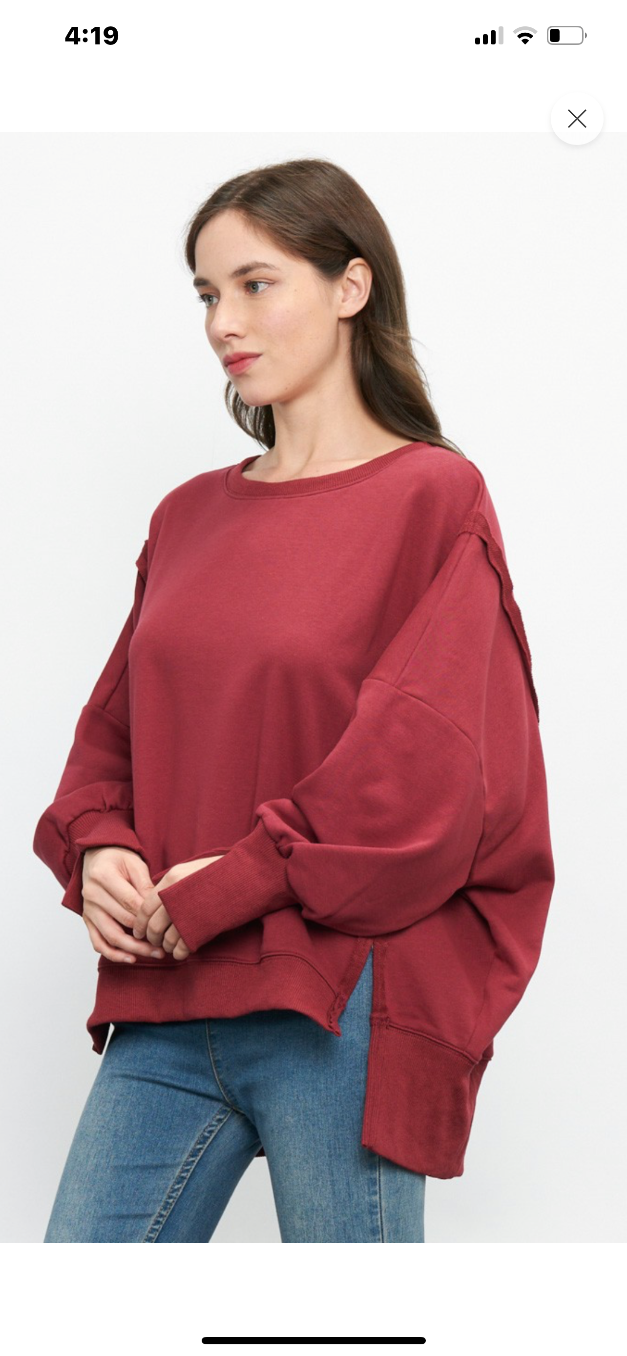 Long sleeve sweatshirt