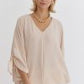 V-Neck 3/4 Sleeve Top