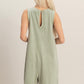 Pocket Detail Sleeveless Romper