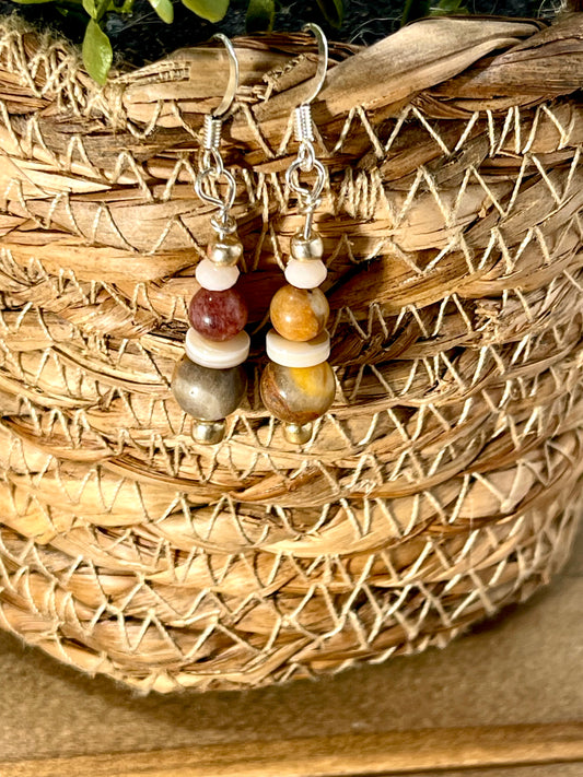 Earthtone Beaded Earrings