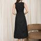 Button Down Sleeveless Split Hem Linen Midi Dress