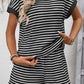 Striped Short Sleeve Top and Shorts Set