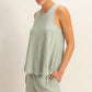 Sleeveless Relaxed Fit Top and Shorts Set