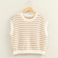 Striped Sleeveless Crew Neck Top