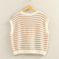 Striped Sleeveless Crew Neck Top