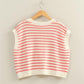 Striped Sleeveless Crew Neck Top