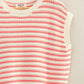 Striped Sleeveless Crew Neck Top