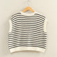 Striped Sleeveless Crew Neck Top