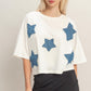 Raw Edge Star Patch Top