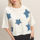Raw Edge Star Patch Top