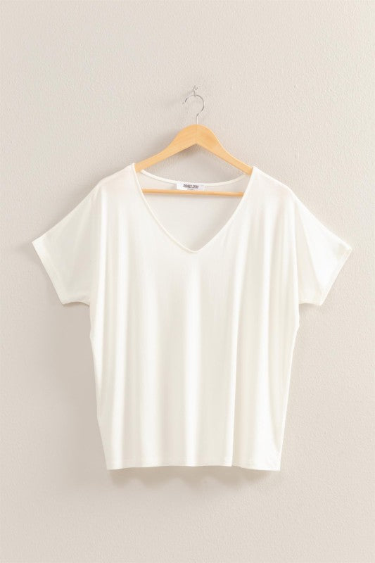 V-Neck Dolman Short Sleeve Top