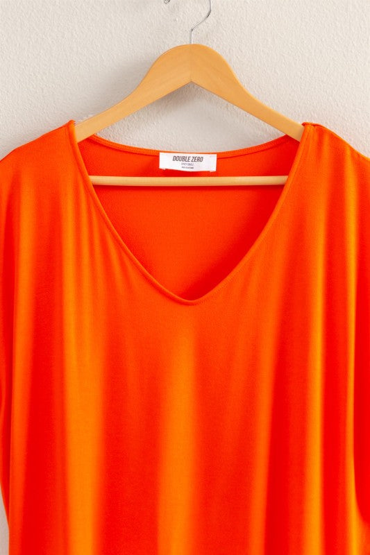 V-Neck Dolman Short Sleeve Top