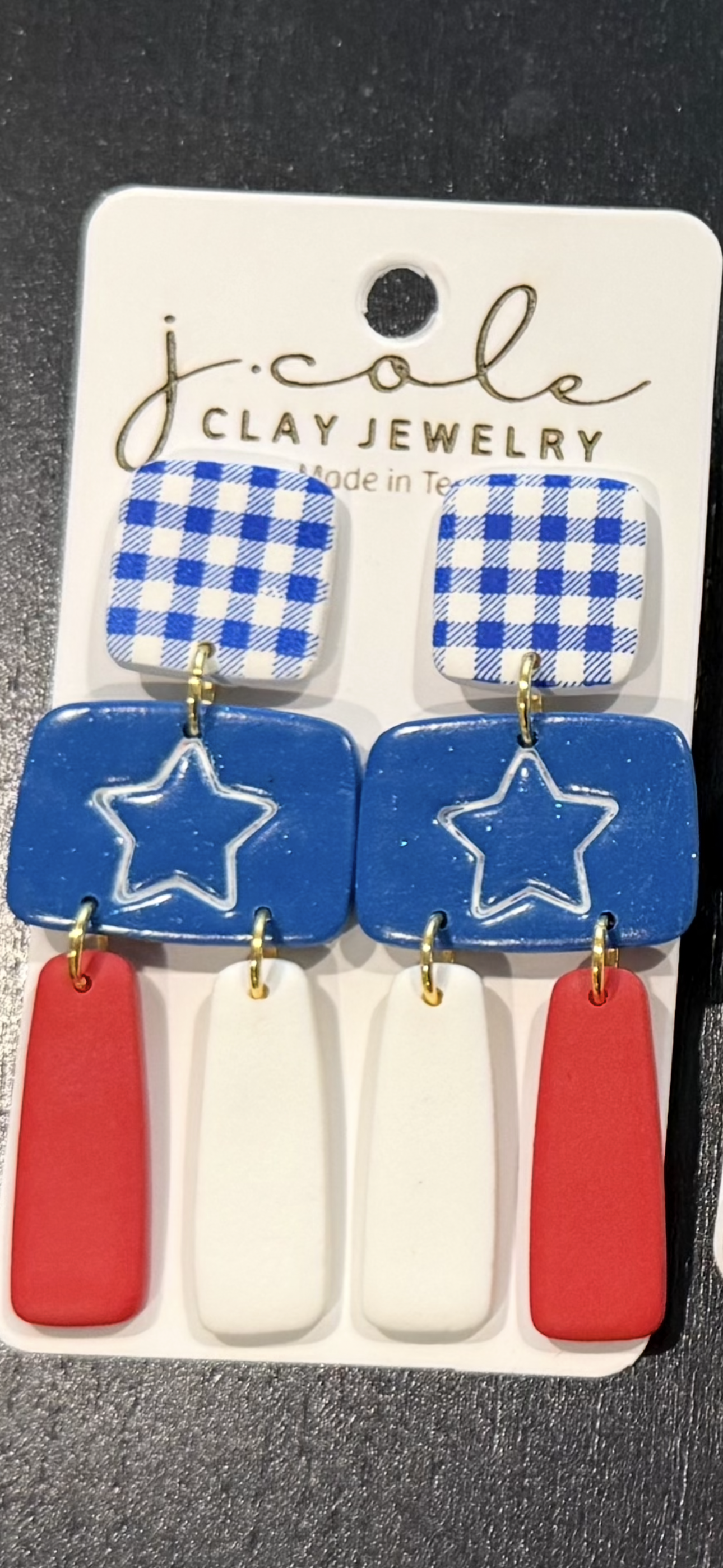 Patriotic Dangling Earrings