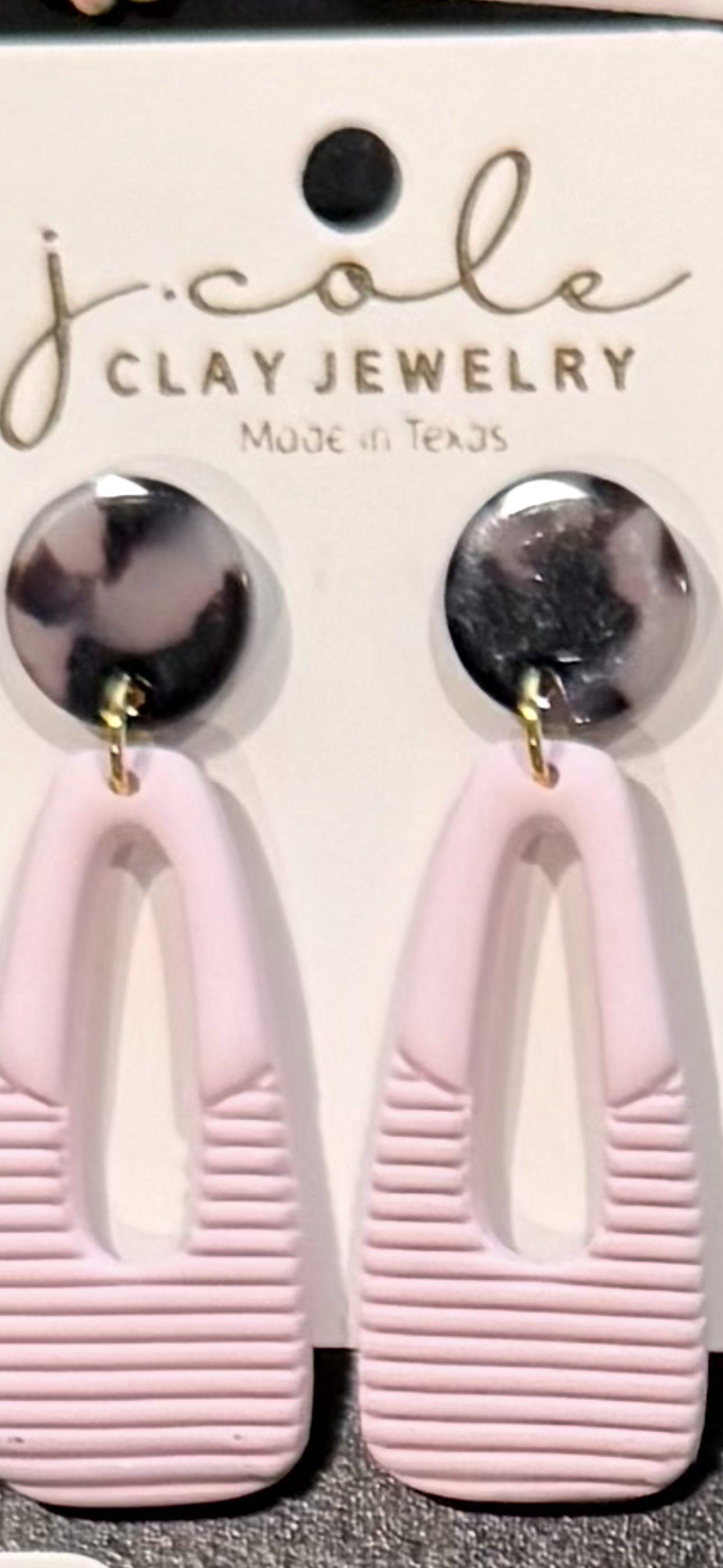 Embossed Hairpin Drop Earrings
