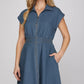 Denim Zip Up Mini Dress
