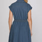 Denim Zip Up Mini Dress