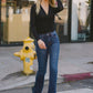 High Rise Trouser Hem Bootcut Jeans