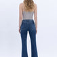 High Rise Trouser Hem Bootcut Jeans