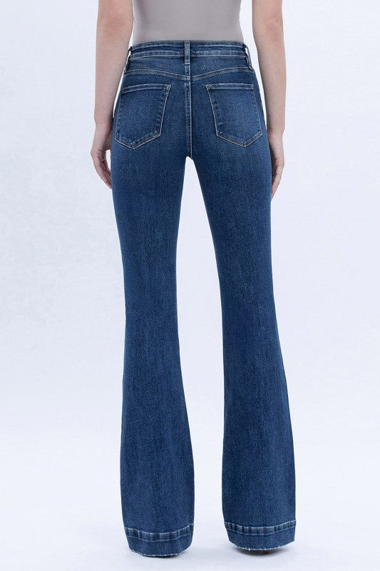 High Rise Trouser Hem Bootcut Jeans